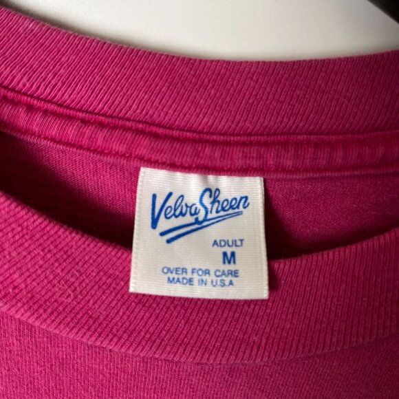 Vintage 80s Myrtle Beach Mickey Mouse T Shirt Pink Medium M USA Cartoon Solid - Picture 12 of 14